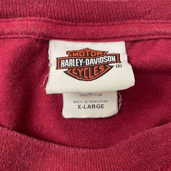 Harley Davidson Men's Burgundy T-Shirt Montgomery Alabama Logo Short Sleeve XL - Picture 9 of 9